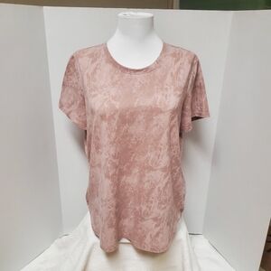 Kuhl Short Sleeve Tee Mauve Print Womans L